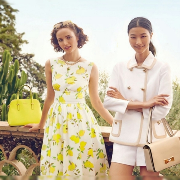Kate Spade BNWOT "Lyric" lemon print dress - Picture 3 of 13